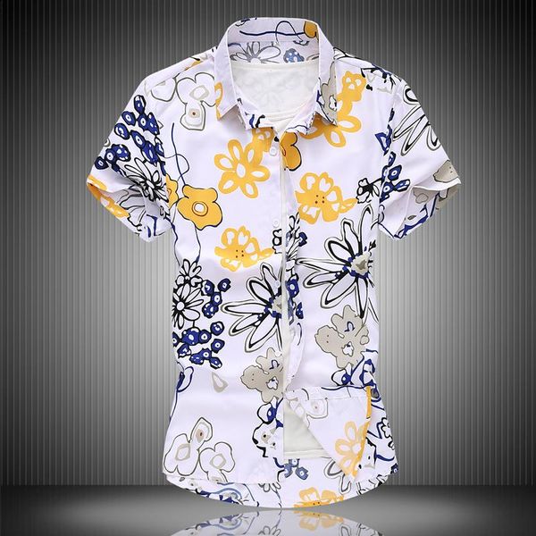 men's casual shirts 2021 arrival men one button wild printed short-sleeve blouses, White;black
men's casual shirts 2021 arrival men one button wild printed short-sleeve blouses, White;black