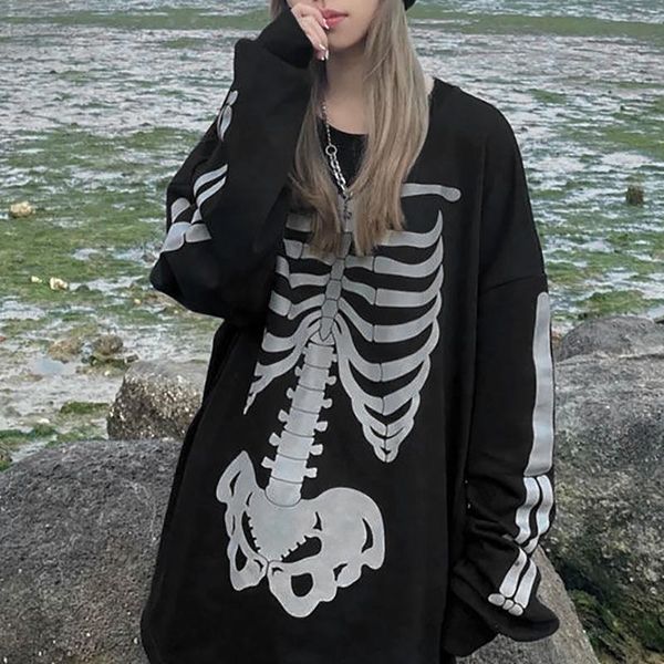 women's blouses & shirts skull print blouse shirt street hip hop couple long sleeve loose fashion blusas female pullover autumn 2021 r5, White
women's blouses & shirts skull print blouse shirt street hip hop couple long sleeve loose fashion blusas female pullover autumn 2021 r5, White