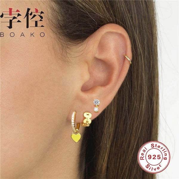 hoop & huggie boako simple style earring for women 925 silver earrings 2021 fashionable jewelry zircon pendientes brincos aretes, Golden;silver
hoop & huggie boako simple style earring for women 925 silver earrings 2021 fashionable jewelry zircon pendientes brincos aretes, Golden;silver