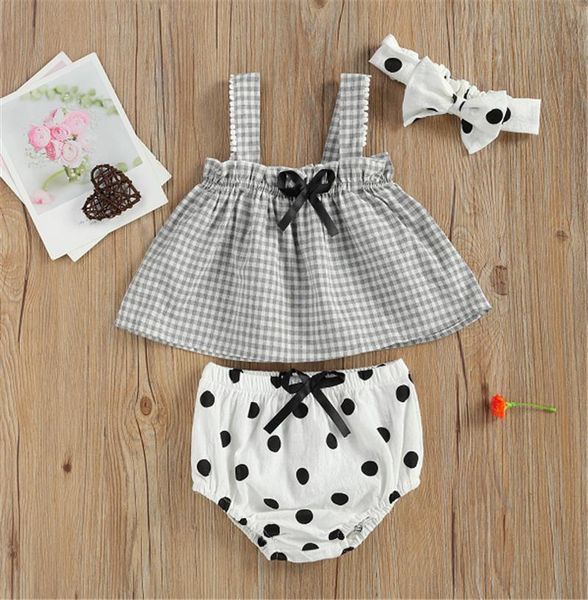 clothing sets 3pcs baby summer outfits plaid square collar sleeveless tank + dot elastic waist shorts hairband for toddlers girls, White
clothing sets 3pcs baby summer outfits plaid square collar sleeveless tank + dot elastic waist shorts hairband for toddlers girls, White