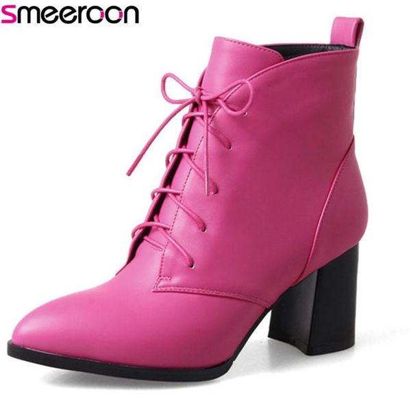 boots smeeroon fashion autumn winter lace up women high heels pointed toe ankle for party shoes, Black
boots smeeroon fashion autumn winter lace up women high heels pointed toe ankle for party shoes, Black