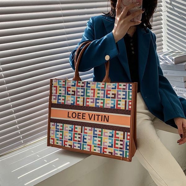 2021 women's new fashion large capacity portable tote bag letter printing single shoulder bag
2021 women's new fashion large capacity portable tote bag letter printing single shoulder bag
