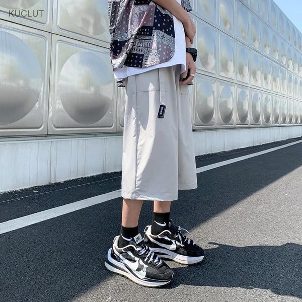 capri pants high street fashion brand casual shorts ice men's straight summer wide leg suits & blazers, White;black
capri pants high street fashion brand casual shorts ice men's straight summer wide leg suits & blazers, White;black