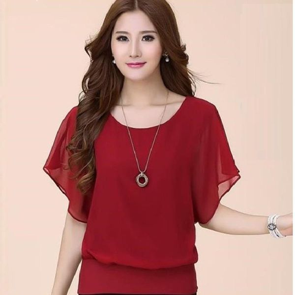 women's blouses & shirts summer style women vestido fashion plus size loose o-neck solid batwing sleeve chiffon shirt for large blouse, White
women's blouses & shirts summer style women vestido fashion plus size loose o-neck solid batwing sleeve chiffon shirt for large blouse, White
