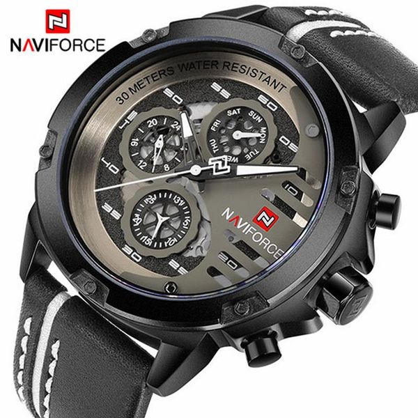 wristwatches naviforce business men's watches men quartz clock male military leather sports waterproof watch relogio masculino, Slivery;brown
wristwatches naviforce business men's watches men quartz clock male military leather sports waterproof watch relogio masculino, Slivery;brown