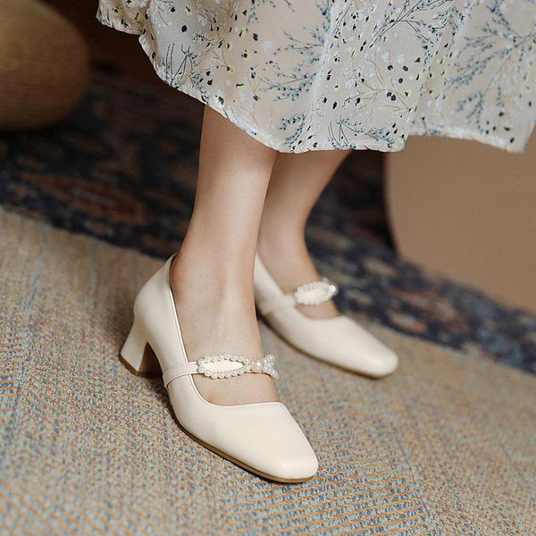 pearl decoration pumps for women genuine leather mary jane red shoes 2021 est dress office lady woma, Black
pearl decoration pumps for women genuine leather mary jane red shoes 2021 est dress office lady woma, Black