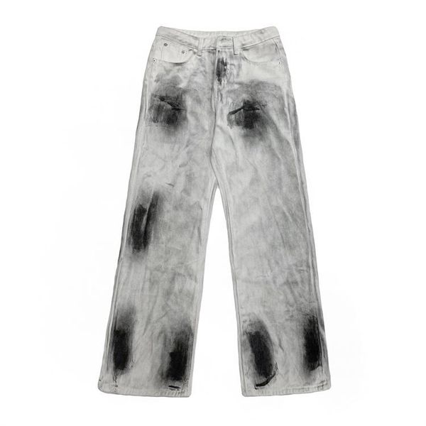 women's jeans ink splashing tie dyed denim straight casual gray pants, Blue
women's jeans ink splashing tie dyed denim straight casual gray pants, Blue