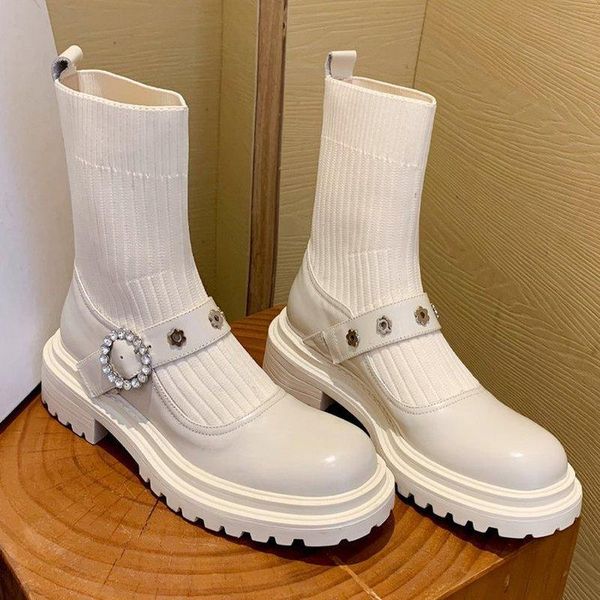 boots knit elastic cloth patchwork sock ankle women 2021 autumn fashion crystal platform short woman chunky shoes, Black
boots knit elastic cloth patchwork sock ankle women 2021 autumn fashion crystal platform short woman chunky shoes, Black