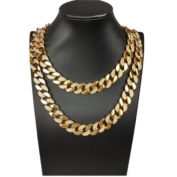 15mm hip hop bling super flash cuban chain domineering necklace men's jewelry chains, Silver
15mm hip hop bling super flash cuban chain domineering necklace men's jewelry chains, Silver