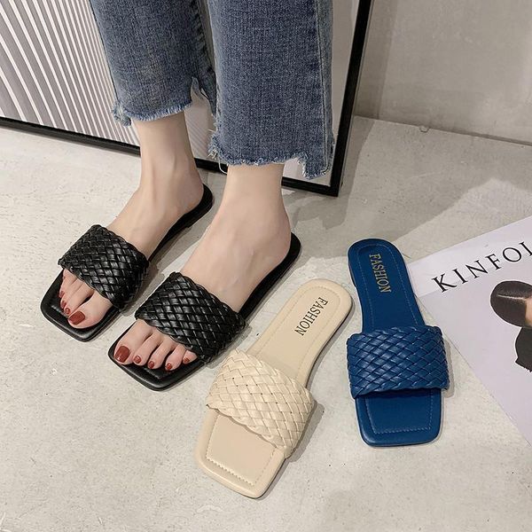 slippers women's summer wear fashion sandals flat-bottomed square-toe wet and women, Black
slippers women's summer wear fashion sandals flat-bottomed square-toe wet and women, Black