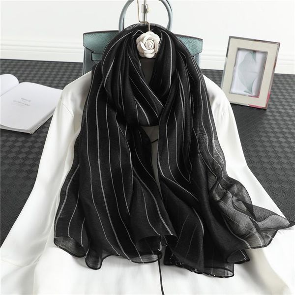 real silk wool scarf for women hijab design striped summer autumn foulard female head scarves shawls and wraps, Blue;gray
real silk wool scarf for women hijab design striped summer autumn foulard female head scarves shawls and wraps, Blue;gray