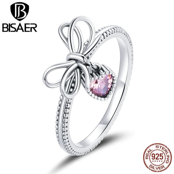 cluster rings bisaer real 925 sterling silver bow pink cz for women engagement fine s925 jewelry gift ecr682, Golden;silver
cluster rings bisaer real 925 sterling silver bow pink cz for women engagement fine s925 jewelry gift ecr682, Golden;silver