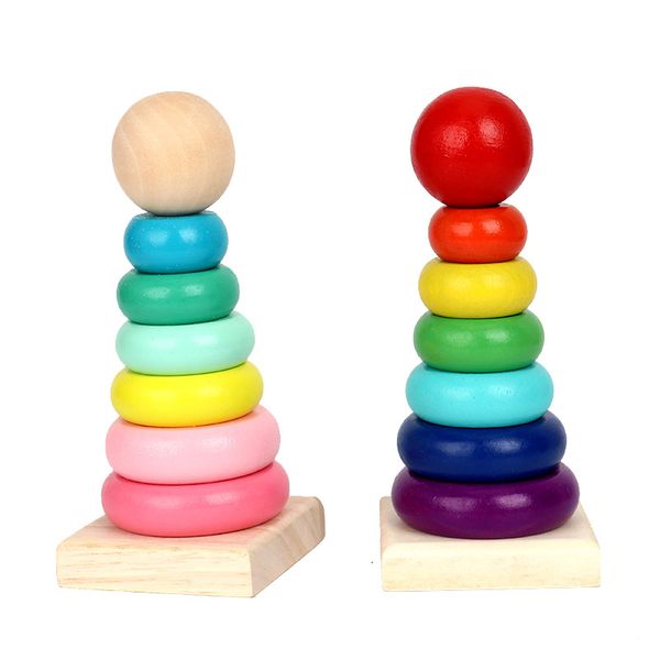 1pcs colorful wooden stacking block rainbow tower toys nice gift for kids intelligent development toys stacking game
1pcs colorful wooden stacking block rainbow tower toys nice gift for kids intelligent development toys stacking game