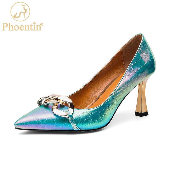 phoentin metal decoration pumps 2021 lady's pointed toe genuine leather high heels elegant shoes big size 34-48 ft1456 dress, Black
phoentin metal decoration pumps 2021 lady's pointed toe genuine leather high heels elegant shoes big size 34-48 ft1456 dress, Black