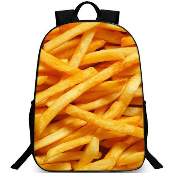 backpack chips french fries daypack nice food schoolbag lovely rucksack casual school bag po day pack
backpack chips french fries daypack nice food schoolbag lovely rucksack casual school bag po day pack