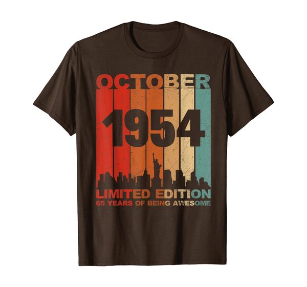 awesome october 1954 65th birthday 65 years old shirt gift t-shirt, White;black
awesome october 1954 65th birthday 65 years old shirt gift t-shirt, White;black