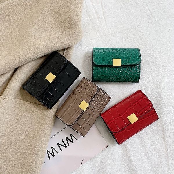 luxury design handbag new alligator women's anti theft clip short card convenient carrying bag multi function small wallet, Brown;gray
luxury design handbag new alligator women's anti theft clip short card convenient carrying bag multi function small wallet, Brown;gray