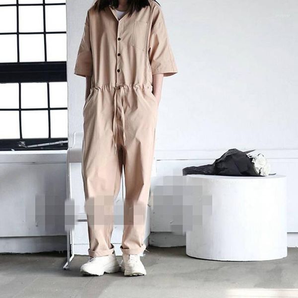 men's pants europe and the united states tide male hair stylist nightclub high street jumpsuit loose hip hop tooling short sleeve trous, Black
men's pants europe and the united states tide male hair stylist nightclub high street jumpsuit loose hip hop tooling short sleeve trous, Black