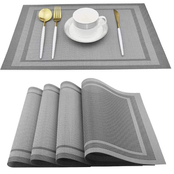 mats & pads 6pcs placemat washable pvc dining table diagonal frame stain-resistant cloth disc bowl non-slip pad kitchen accessories
mats & pads 6pcs placemat washable pvc dining table diagonal frame stain-resistant cloth disc bowl non-slip pad kitchen accessories