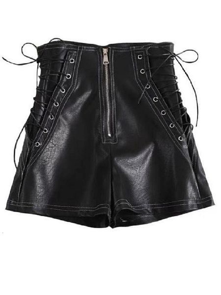 short chic girls high waist lacing up pu leather shorts women slim wide leg pants street wear bottom, White;black
short chic girls high waist lacing up pu leather shorts women slim wide leg pants street wear bottom, White;black