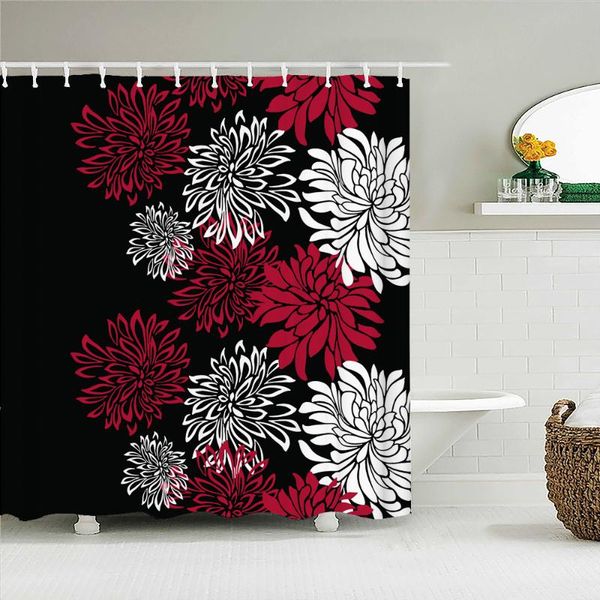 shower curtains colorful flowers fabric for bathroom curtain with hooks floral waterproof bath white black red 72x72
shower curtains colorful flowers fabric for bathroom curtain with hooks floral waterproof bath white black red 72x72