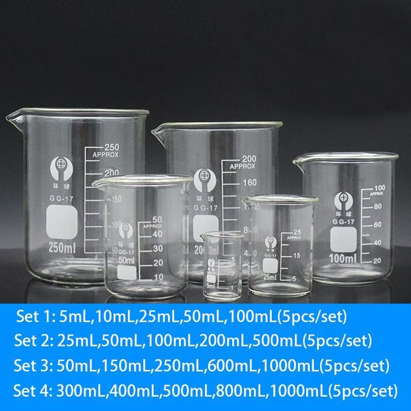 lab supplies set 1-4 glass beaker laboratory equipment borosilicate high temperature resistance
lab supplies set 1-4 glass beaker laboratory equipment borosilicate high temperature resistance