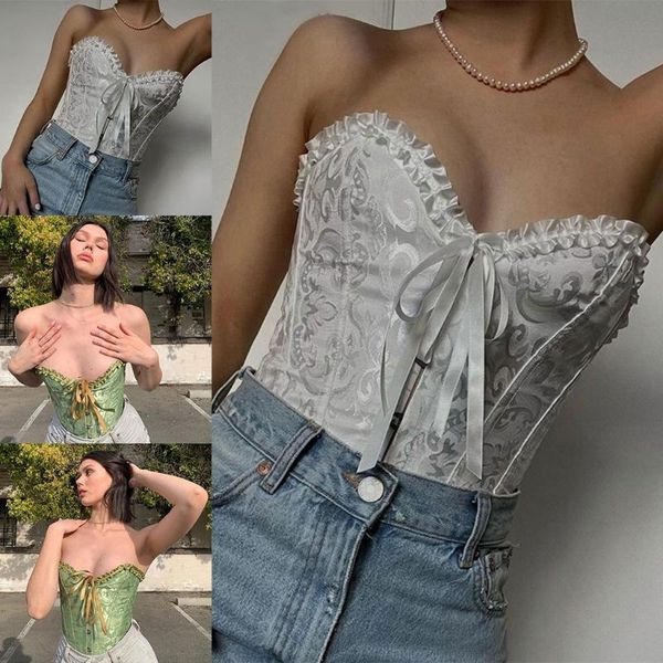 women's tanks & camis elegant lace up corset boned slimming waist bustiers for with bandage party club ordinary, White
women's tanks & camis elegant lace up corset boned slimming waist bustiers for with bandage party club ordinary, White