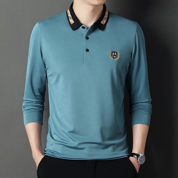 men's polos spring and autumn long-sleeved shirt business casual lapel embroidery large size t-shirt bottoming, White;black
men's polos spring and autumn long-sleeved shirt business casual lapel embroidery large size t-shirt bottoming, White;black