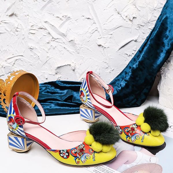 dress shoes koovan women's sandals 2021 retro national style 3d color printing pompom high heeled bridal wedding, Black
dress shoes koovan women's sandals 2021 retro national style 3d color printing pompom high heeled bridal wedding, Black