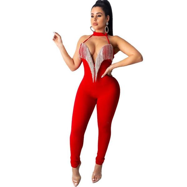 women's jumpsuits & rompers autumn strapless sequins women tassel plunging backless bodycon skinny party night club jumpsuit, Black;white
women's jumpsuits & rompers autumn strapless sequins women tassel plunging backless bodycon skinny party night club jumpsuit, Black;white