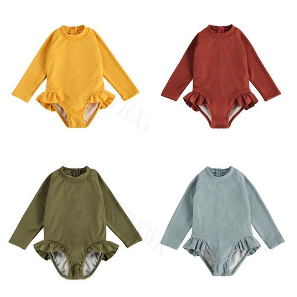 1-5years girls swimwear summer toddler kids long sleeve ruffles swimsuit one-piece children beachwear bathing suits one-pieces, Black
1-5years girls swimwear summer toddler kids long sleeve ruffles swimsuit one-piece children beachwear bathing suits one-pieces, Black