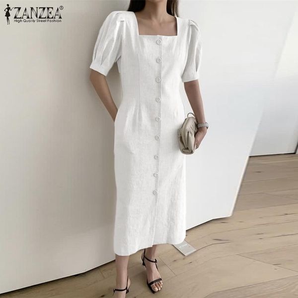casual dresses fashion square neck shirt dress women's sundress zanzea 2021 short puff sleeve midi vestidos female solid button robe, Black;gray
casual dresses fashion square neck shirt dress women's sundress zanzea 2021 short puff sleeve midi vestidos female solid button robe, Black;gray