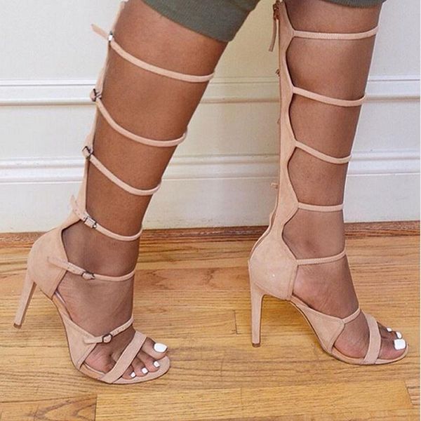 sandals 2021 limited tenis feminino fashion open toe knee summer boots woman cut-outs hollow out thin strap, Black
sandals 2021 limited tenis feminino fashion open toe knee summer boots woman cut-outs hollow out thin strap, Black
