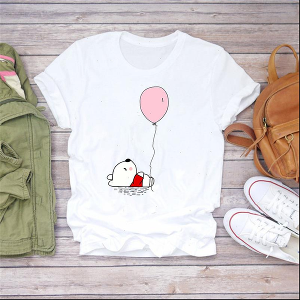 super soft women summer short sleeve t shirt kawaii bear balloon print harajuku girls shirts clothes, White
super soft women summer short sleeve t shirt kawaii bear balloon print harajuku girls shirts clothes, White
