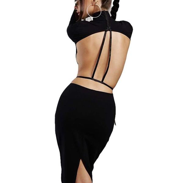 casual dresses female long dress close-fitting solid color mock neck sleeve backless hollow out for ladies black s//l, Black;gray
casual dresses female long dress close-fitting solid color mock neck sleeve backless hollow out for ladies black s//l, Black;gray