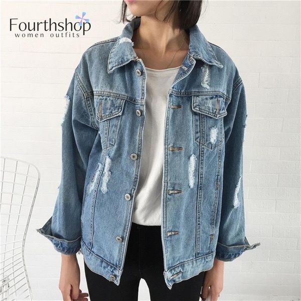 women's jackets casual denim and coats women retro frayed hole jeans jacket loose windbreaker female coat autumn winter clothes 2021, Black;brown
women's jackets casual denim and coats women retro frayed hole jeans jacket loose windbreaker female coat autumn winter clothes 2021, Black;brown