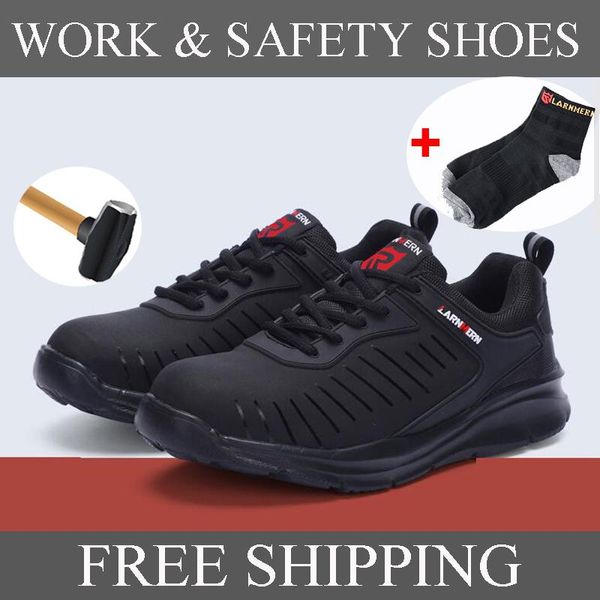 boots larnmern safety shoes for men steel toe cap anti-smashing security construction anti puncture reflective stripe pink, Black
boots larnmern safety shoes for men steel toe cap anti-smashing security construction anti puncture reflective stripe pink, Black