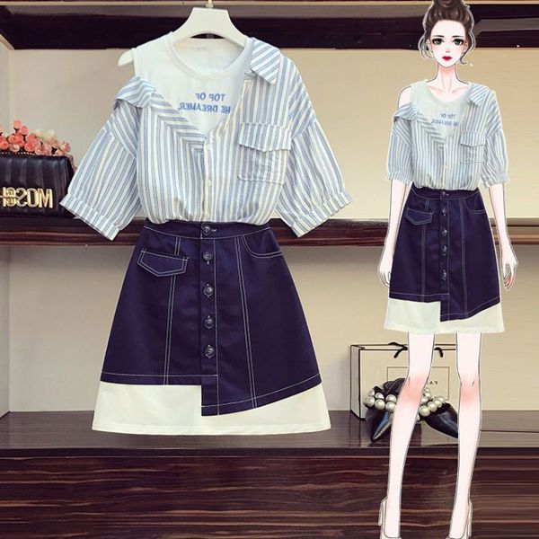 two piece dress ichoix plus size set of women's clothes summer two korean piece outfits off the shoulder shirt and skirt together 0tko, White
two piece dress ichoix plus size set of women's clothes summer two korean piece outfits off the shoulder shirt and skirt together 0tko, White