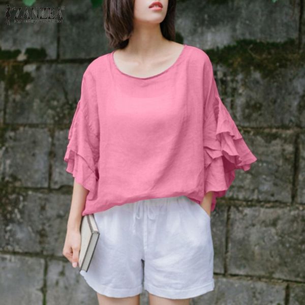 women's blouses & shirts 2021 summer women blouse fashion white basic tunic zanzea solid ruffle sleeve blusa vintage rayon casual pull
women's blouses & shirts 2021 summer women blouse fashion white basic tunic zanzea solid ruffle sleeve blusa vintage rayon casual pull