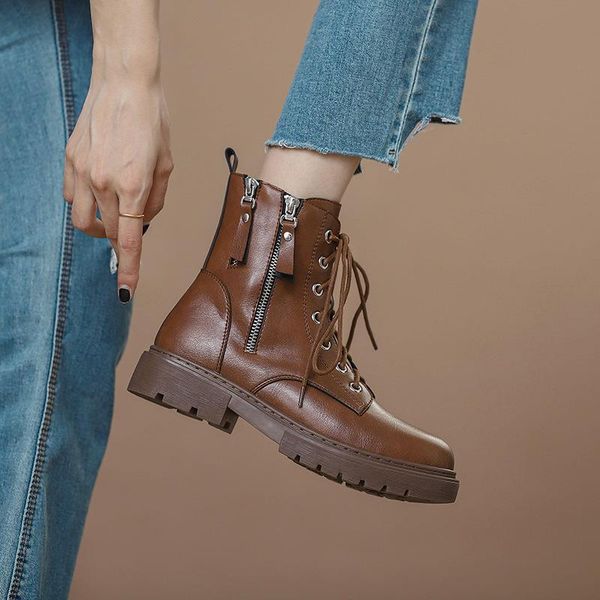 boots british double zipper riding women ins round toe short motorcycle botas chunky heels cross-tied knight botines mujer 2021, Black
boots british double zipper riding women ins round toe short motorcycle botas chunky heels cross-tied knight botines mujer 2021, Black