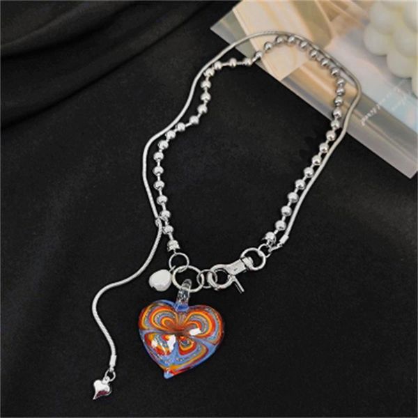 chains vintage punk choker female color coloured glaze heart pendant necklace pearl chain for hip hop women jewelry gifts wholesale, Silver
chains vintage punk choker female color coloured glaze heart pendant necklace pearl chain for hip hop women jewelry gifts wholesale, Silver