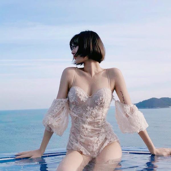 one-piece suits 2021 summer lace bandage backless long sleeve suit ladies slim fit strapless swimsuit for women
one-piece suits 2021 summer lace bandage backless long sleeve suit ladies slim fit strapless swimsuit for women