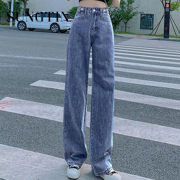 women's jeans sungtin high waist wide leg denim women loose vintage straight pants fashion trousers streetwear korea long summer, Blue
women's jeans sungtin high waist wide leg denim women loose vintage straight pants fashion trousers streetwear korea long summer, Blue
