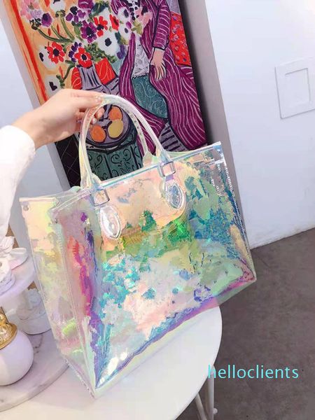2020 female dazzle colour transparent portable laser bag shoulder beach tote bags handbags women girls totes handbag
2020 female dazzle colour transparent portable laser bag shoulder beach tote bags handbags women girls totes handbag