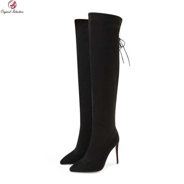 boots autumn winter over the knee women stretch fabrics high heel side zipper shoes pointed toe woman long big size 34-43, Black
boots autumn winter over the knee women stretch fabrics high heel side zipper shoes pointed toe woman long big size 34-43, Black