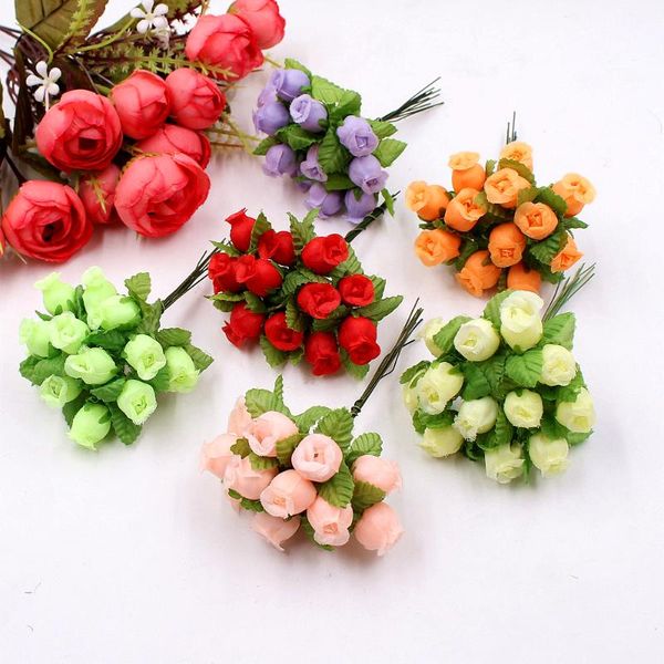 decorative flowers & wreaths 12heads/bundle artificial silk rose mini bouquet for christmas home wedding year diy gift box decoration fake p
decorative flowers & wreaths 12heads/bundle artificial silk rose mini bouquet for christmas home wedding year diy gift box decoration fake p