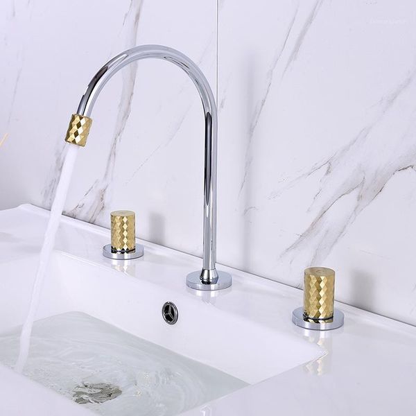 bathroom sink faucet mixer brush gold and chrome basin 3 hole widespread double handle cold water tap faucets1
bathroom sink faucet mixer brush gold and chrome basin 3 hole widespread double handle cold water tap faucets1
