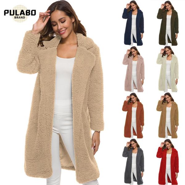 women's wool & blends women faux leather lambs coat female long thick warm shearling coats suede jackets autumn winter outerwear, Black
women's wool & blends women faux leather lambs coat female long thick warm shearling coats suede jackets autumn winter outerwear, Black