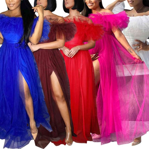 elegant dresses charming women slash neck cascading ruffles butterfly sleeve high waist slit floor length plus size gown dress 211115, Black;gray
elegant dresses charming women slash neck cascading ruffles butterfly sleeve high waist slit floor length plus size gown dress 211115, Black;gray