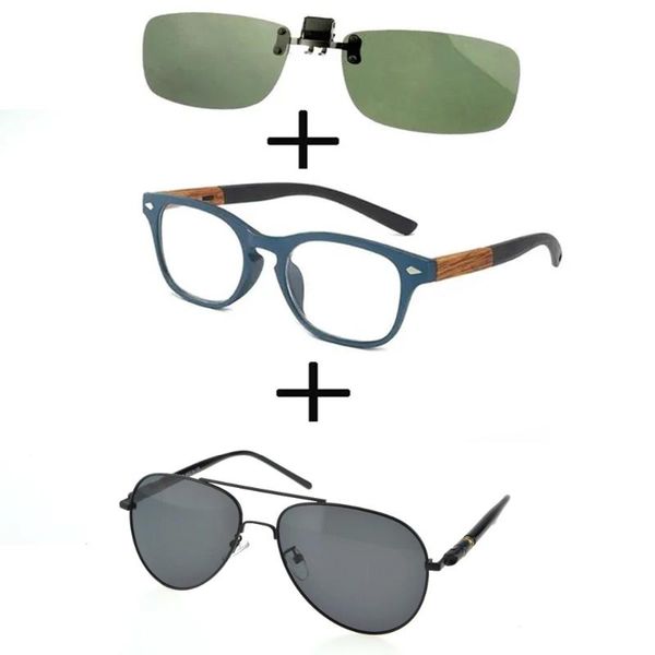 sunglasses 3pcs comfortable wooden squared frame reading glasses for men women + alloy polarized pillot clip, White;black
sunglasses 3pcs comfortable wooden squared frame reading glasses for men women + alloy polarized pillot clip, White;black